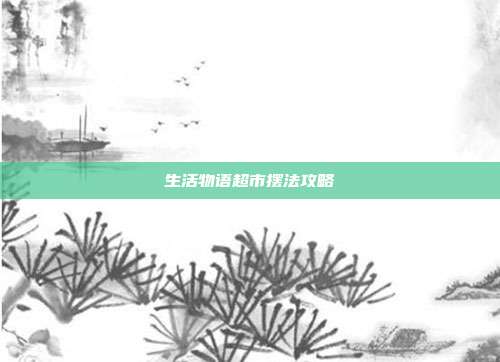 生活物语超市摆法攻略