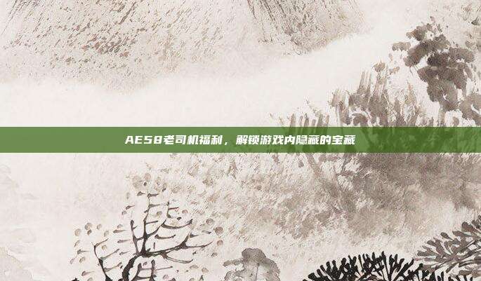 AE58老司机福利,解锁游戏内隐藏的宝藏