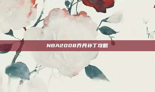 NBA2008乔丹补丁攻略