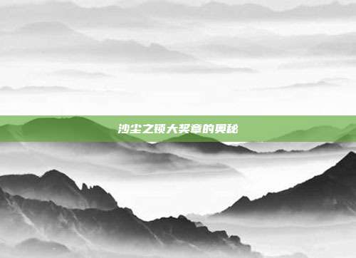 沙尘之锁大奖章的奥秘