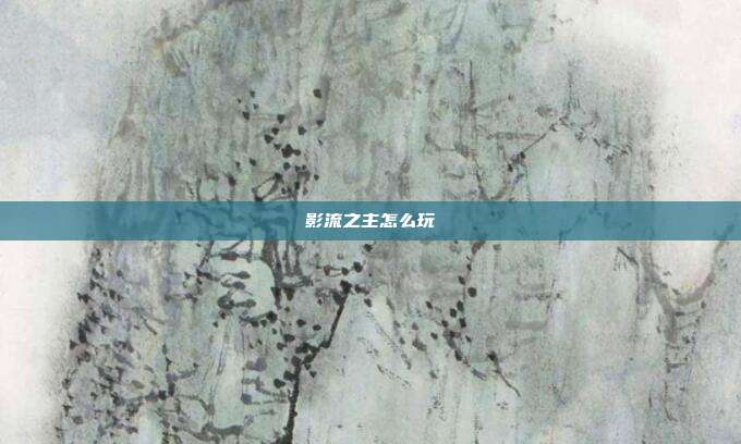 影流之主怎么玩