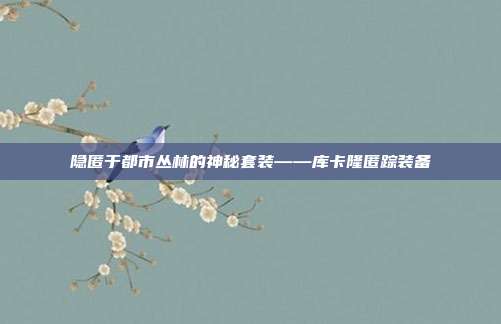 隐匿于都市丛林的神秘套装——库卡隆匿踪装备