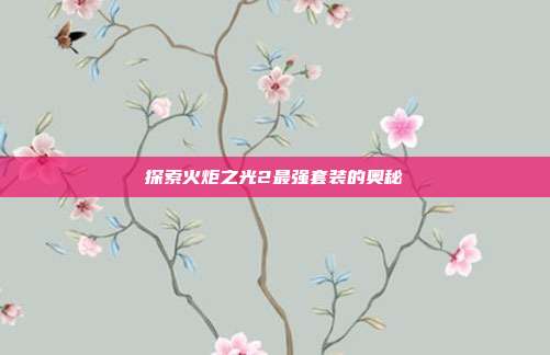 探索火炬之光2最强套装的奥秘