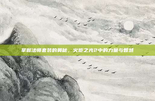 掌握法师套装的奥秘,火炬之光2中的力量与智慧