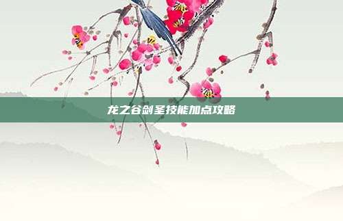 龙之谷剑圣技能加点攻略