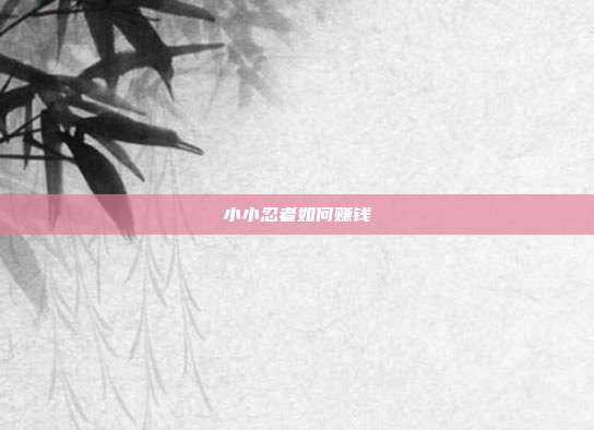 小小忍者如何赚钱