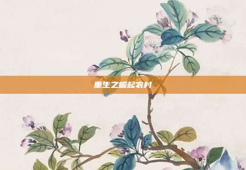 重生之崛起农村