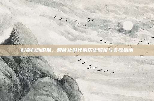 科举自动识别,智能化时代的历史解析与实操指南