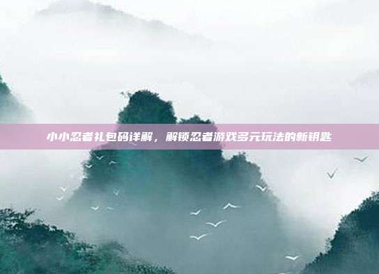 小小忍者礼包码详解，解锁忍者游戏多元玩法的新钥匙
