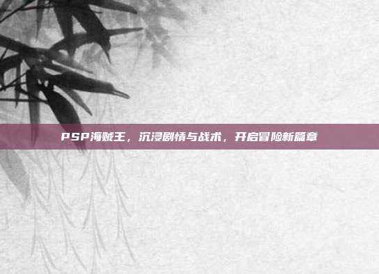 PSP海贼王,沉浸剧情与战术,开启冒险新篇章