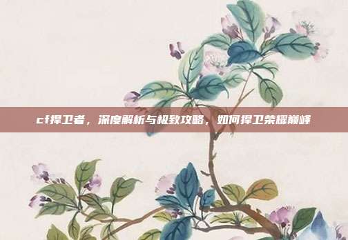 cf捍卫者,深度解析与极致攻略,如何捍卫荣耀巅峰