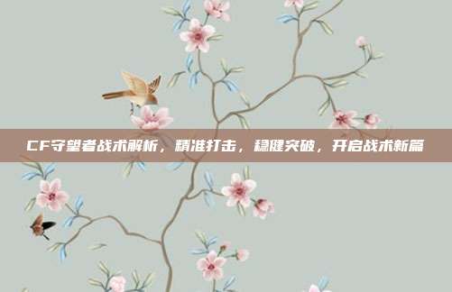 CF守望者战术解析,精准打击,稳健突破,开启战术新篇