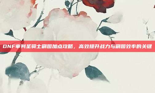 DNF审判圣骑士刷图加点攻略,高效提升战力与刷图效率的关键