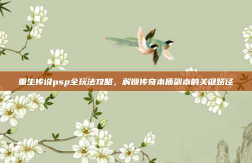 重生传说psp全玩法攻略,解锁传奇本质副本的关键路径
