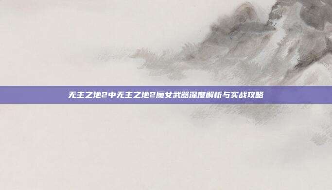 无主之地2中无主之地2魔女武器深度解析与实战攻略