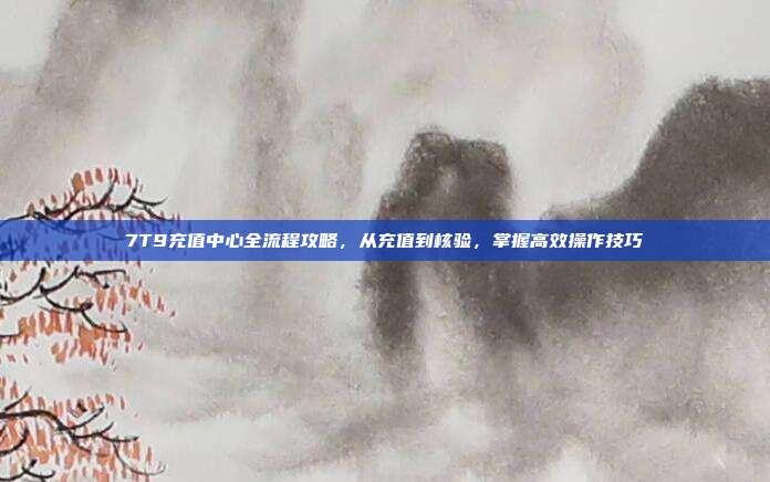 7T9充值中心全流程攻略,从充值到核验,掌握高效操作技巧