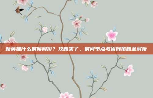 新英雄什么时候降价?攻略来了,时间节点与省钱策略全解析