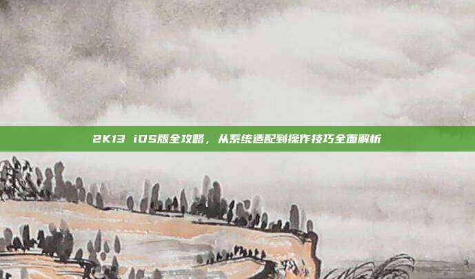 2K13 iOS版全攻略,从系统适配到操作技巧全面解析