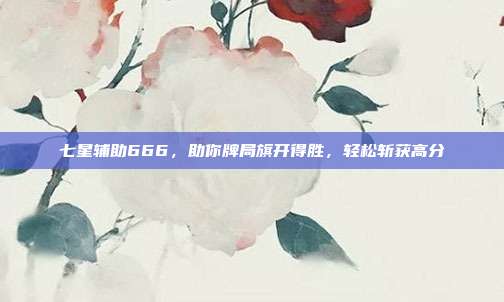 七星辅助666,助你牌局旗开得胜,轻松斩获高分