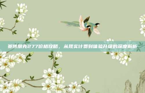 赛博朋克277价格攻略,从现实计费到体验升级的深度解析