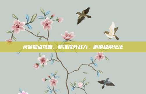 灵猴加点攻略，精准提升战力，解锁极限玩法