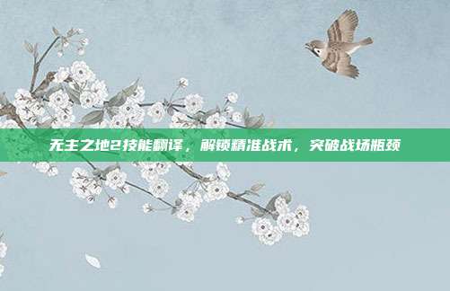 无主之地2技能翻译,解锁精准战术,突破战场瓶颈