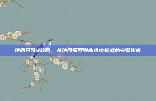 使命召唤3攻略,从地图探索到高难度挑战的完整指南