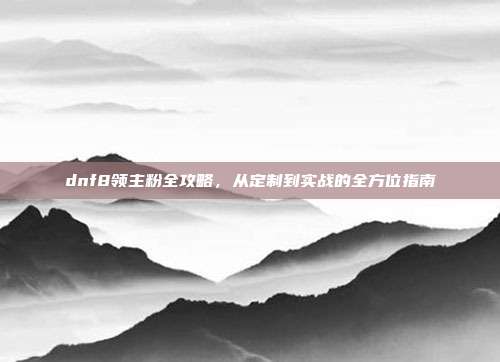 dnf8领主粉全攻略，从定制到实战的全方位指南