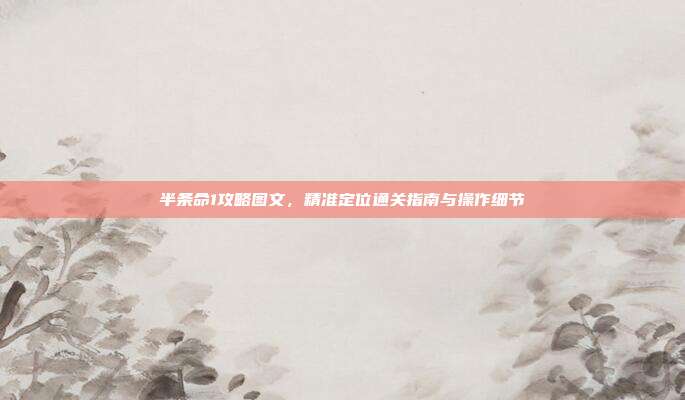 半条命1攻略图文,精准定位通关指南与操作细节