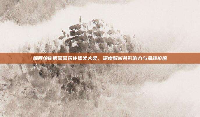 梅西给你俩窝窝获传播类大奖,深度解析其影响力与品牌价值