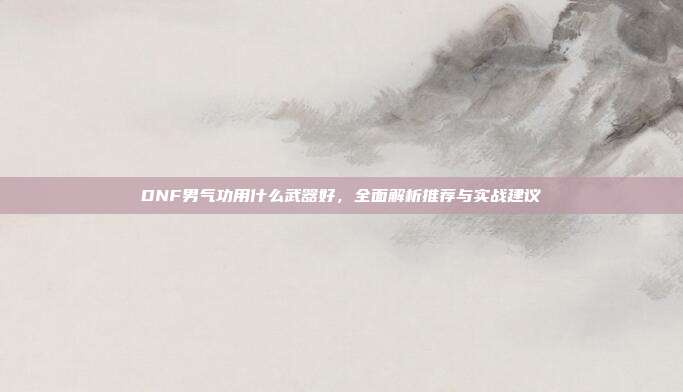 DNF男气功用什么武器好,全面解析推荐与实战建议