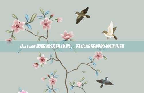 dota2国服激活码攻略,开启新征程的关键步骤