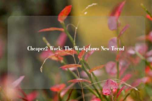 Cheaper2 Work: The Workplaces New Trend