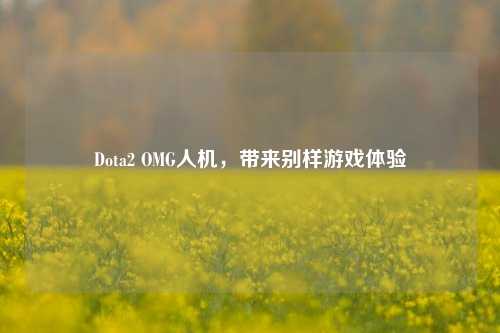 Dota2 OMG人机，带来别样游戏体验