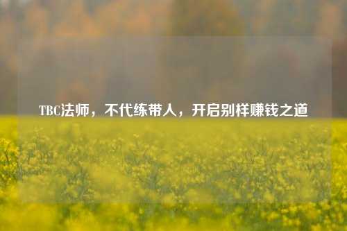TBC法师，不代练带人，开启别样赚钱之道