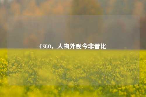 CSGO，人物外观今非昔比