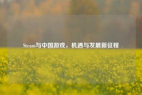 Steam与中国游戏，机遇与发展新征程