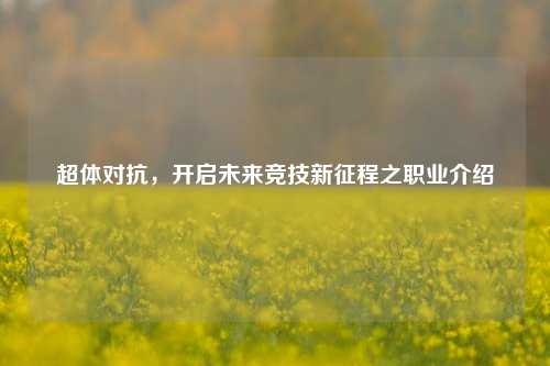 超体对抗，开启未来竞技新征程之职业介绍